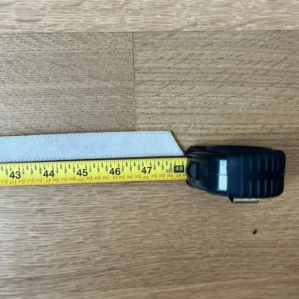 Dries Van Noten Gray Suede Belt With Silver Loop D Ring Closure Size Medium